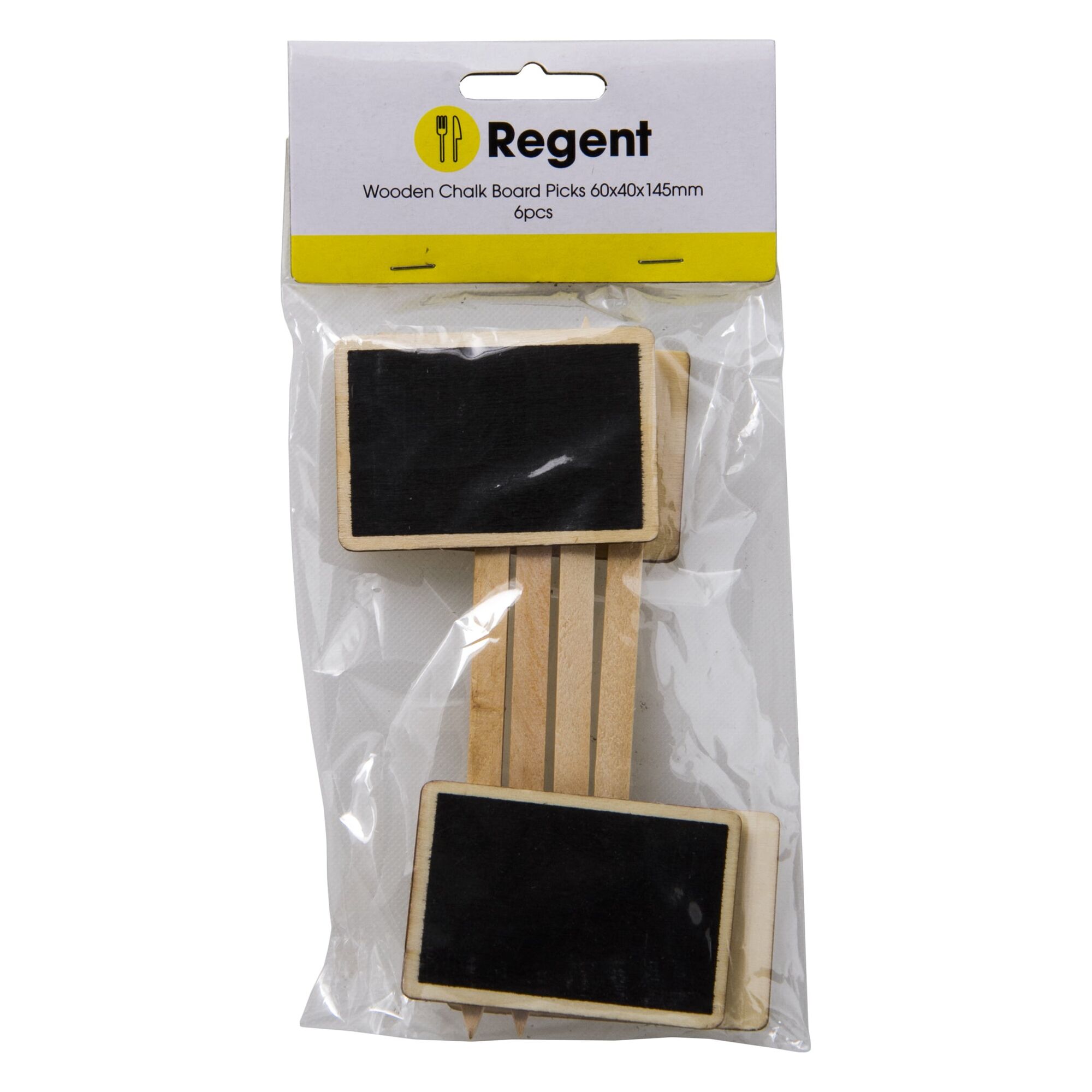 REGENT DISPOSABLE WOODEN BLACKBOARD PICK 6PCS