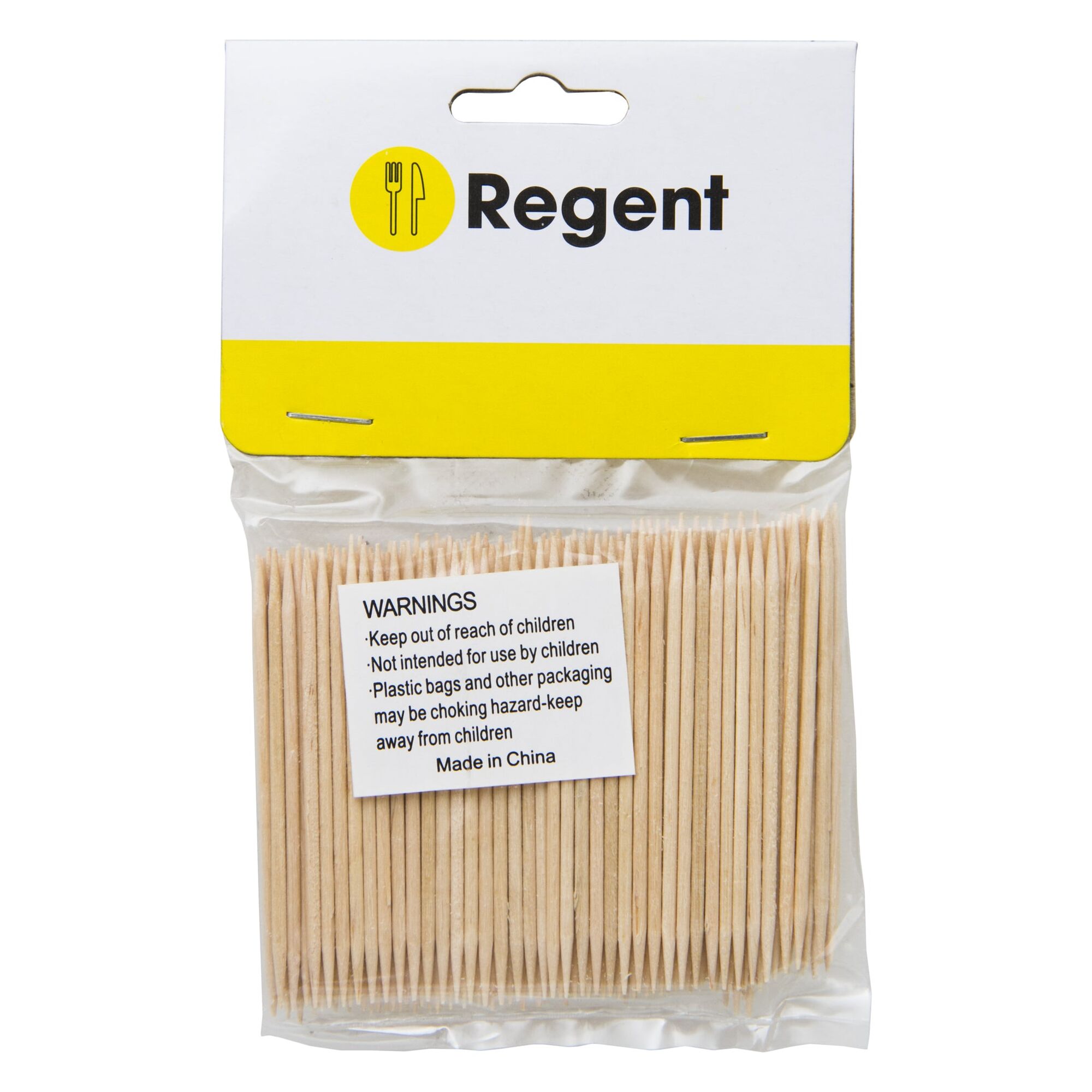 REGENT WOODEN TOOTHPICKS UNWRAPPED 200PCS, (65X2.2MM DIA)