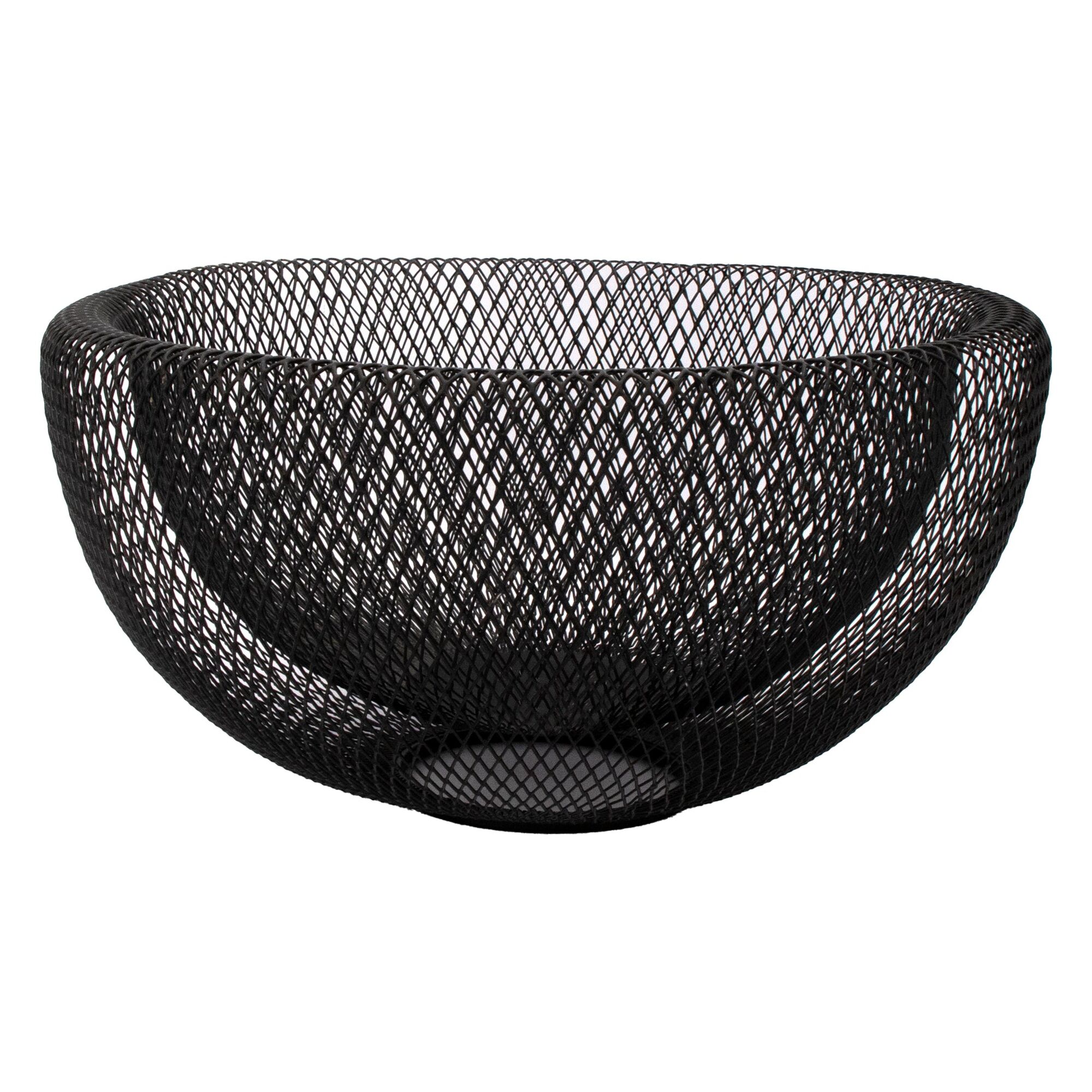 REGENT KITCHEN DOUBLE LAYER WIRE MESH BASKET POWDER COATED BLACK, 295MM DIA