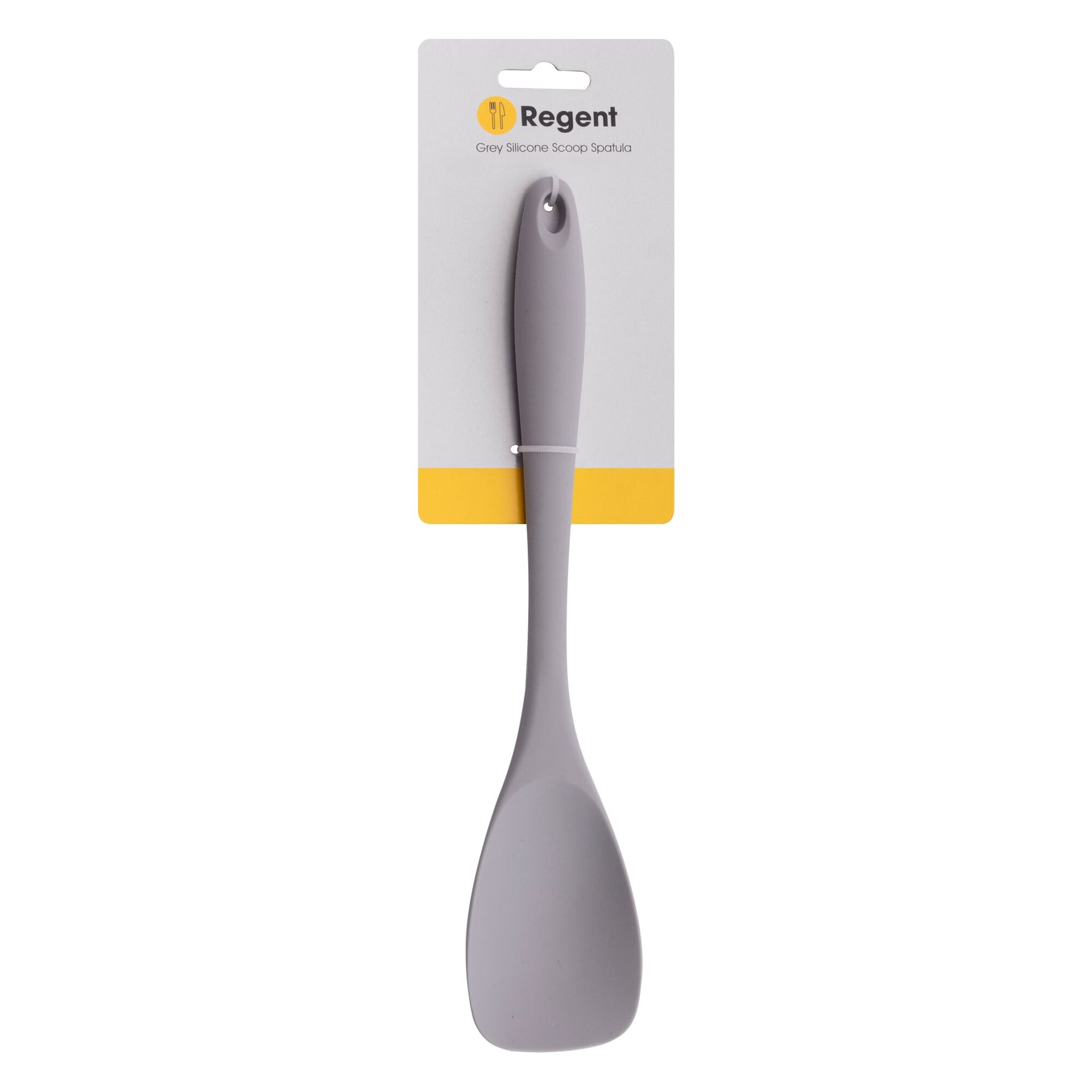 REGENT KITCHEN GREY SILICONE SCOOP SPATULA, 280MM