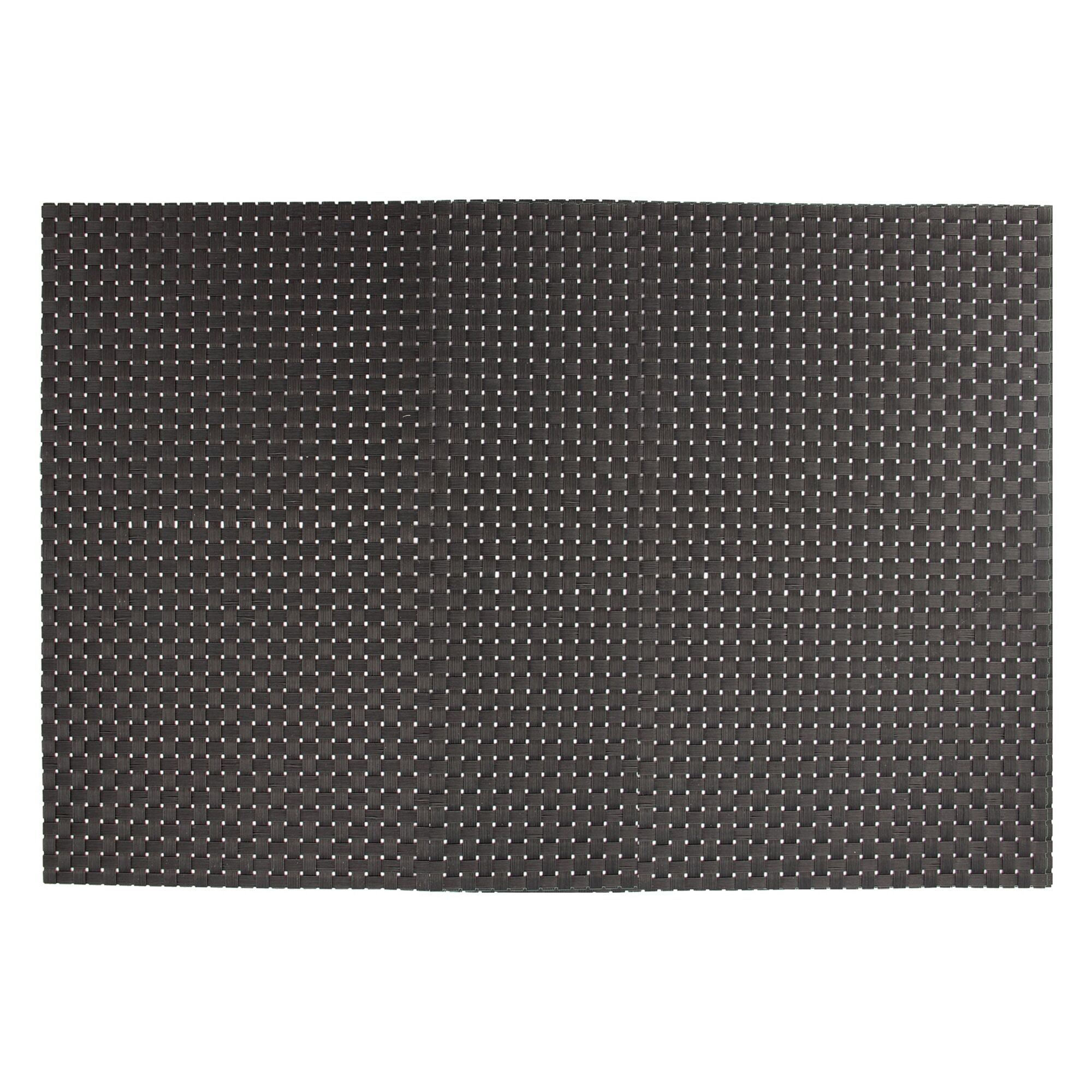 REGENT PLACE MATS WOVEN BLACK PVC, 300X450MM