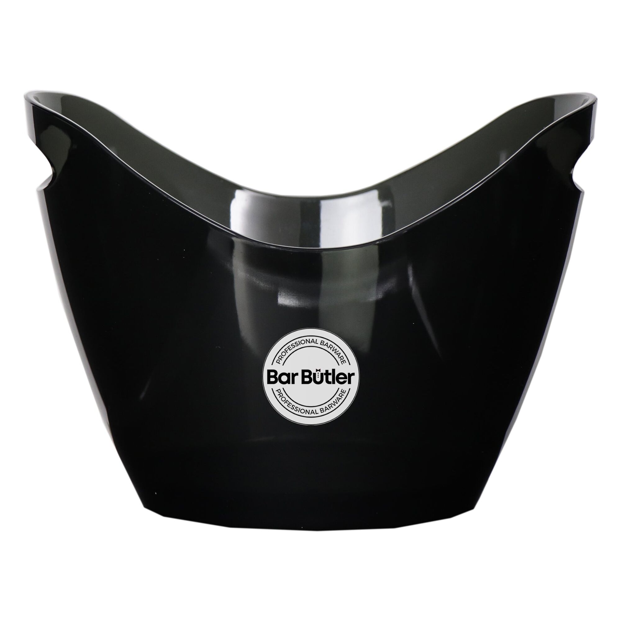 BAR BUTLER WINE BUCKET OVAL TRANSPARENT BLACK PS PLASTIC, 4L