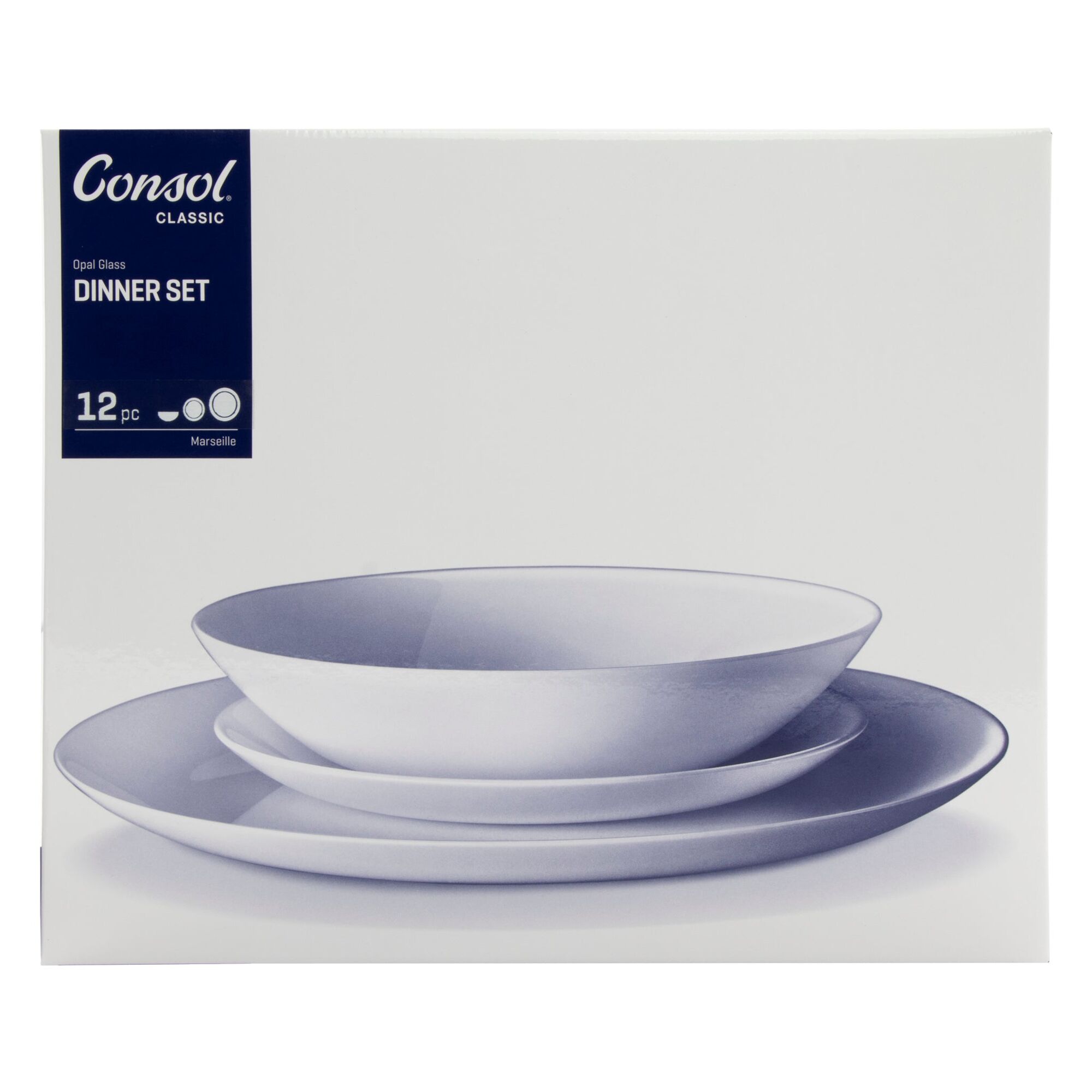 CONSOL OPAL DINNERWARE 12PCS SET