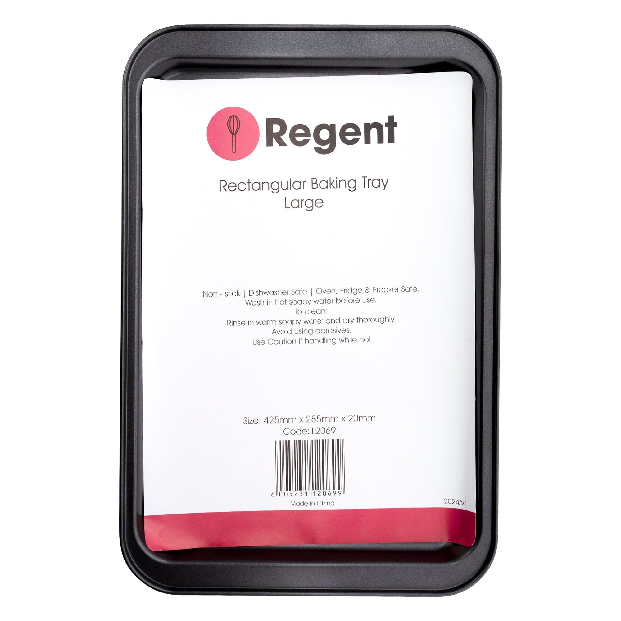 REGENT BAKEWARE BAKING TRAY RECT. LARGE, 372X256MM