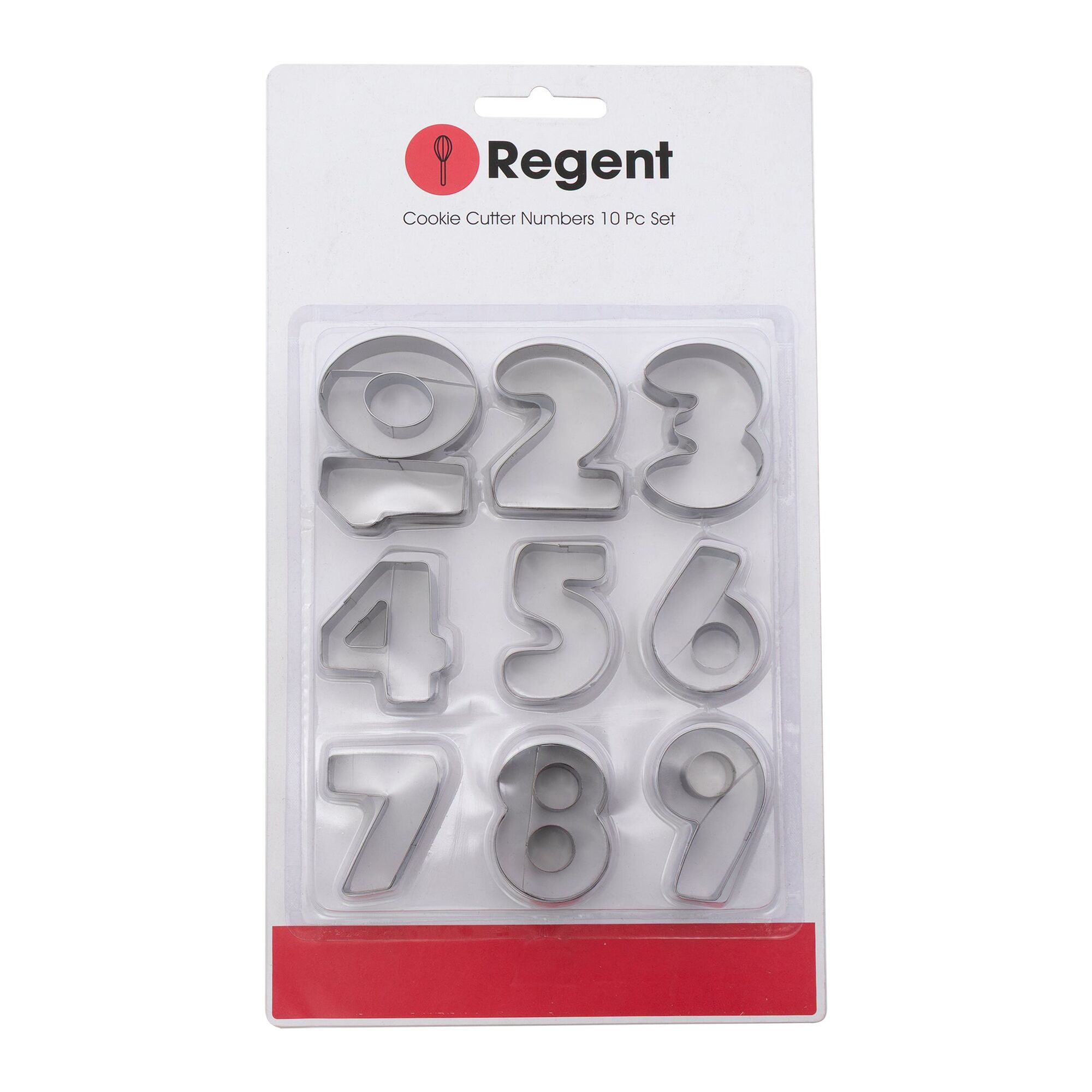 REGENT BAKEWARE COOKIE CUTTER NUMBERS ST STEEL NUMBERS 10PCS SET