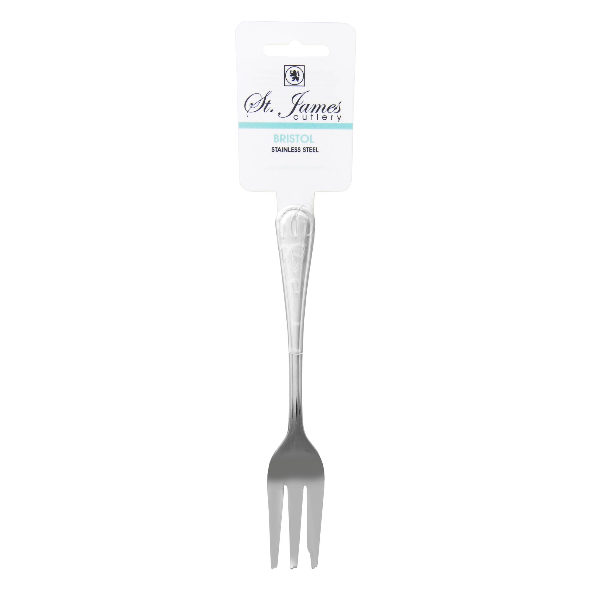 ST. JAMES CUTLERY BRISTOL (880) CAKE FORK 4PK HANG CARD
