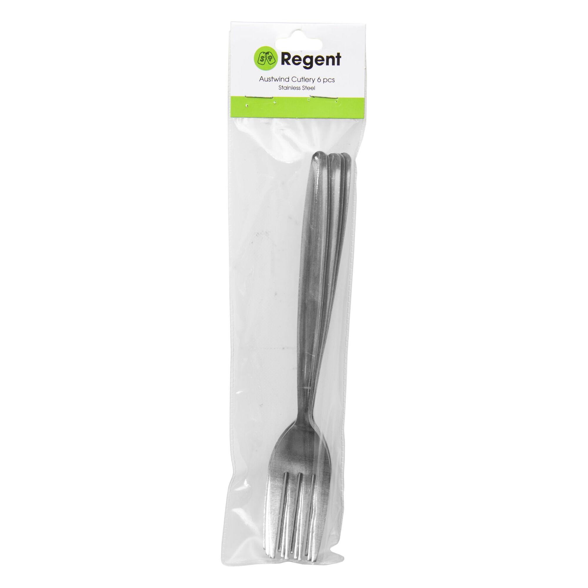 REGENT CUTLERY AUSTWIND (ELOFF) DESSERT FORK ST STEEL, 6PK