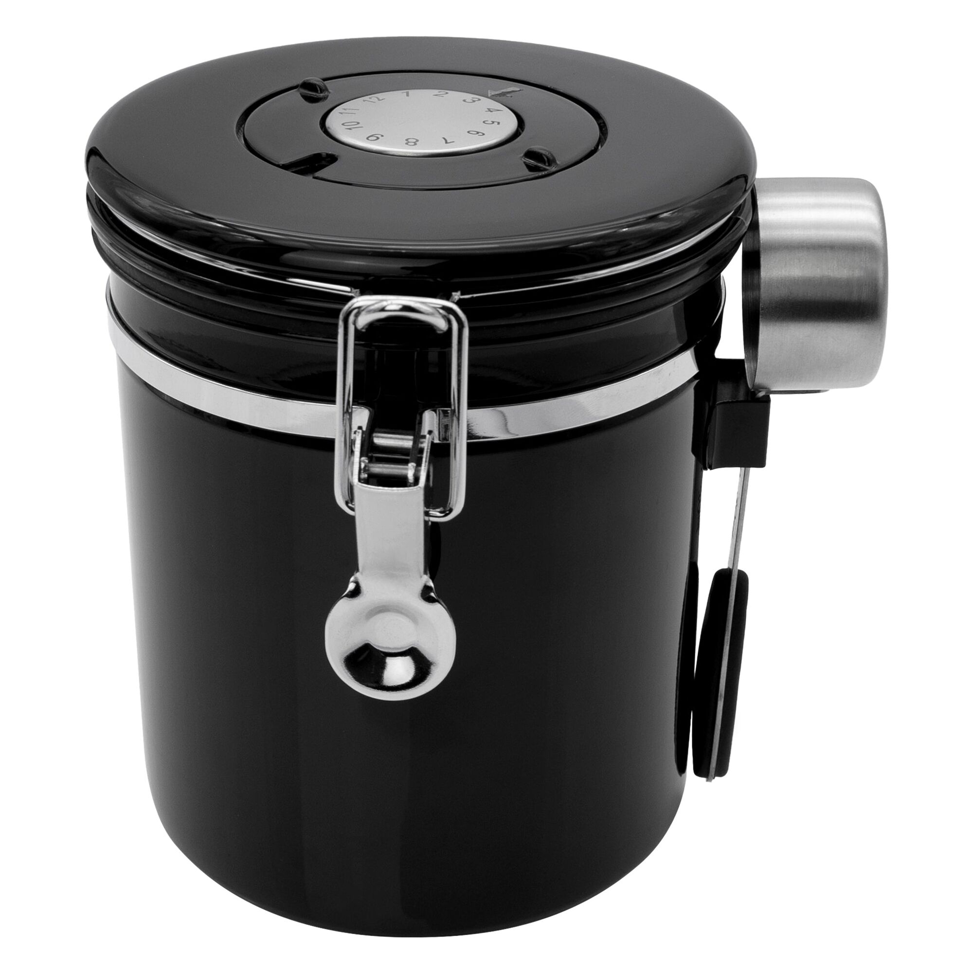 REGENT COFFEE AIRTIGHT STORAGE CANISTER STAINLESS STEEL BLACK, 1.5LT