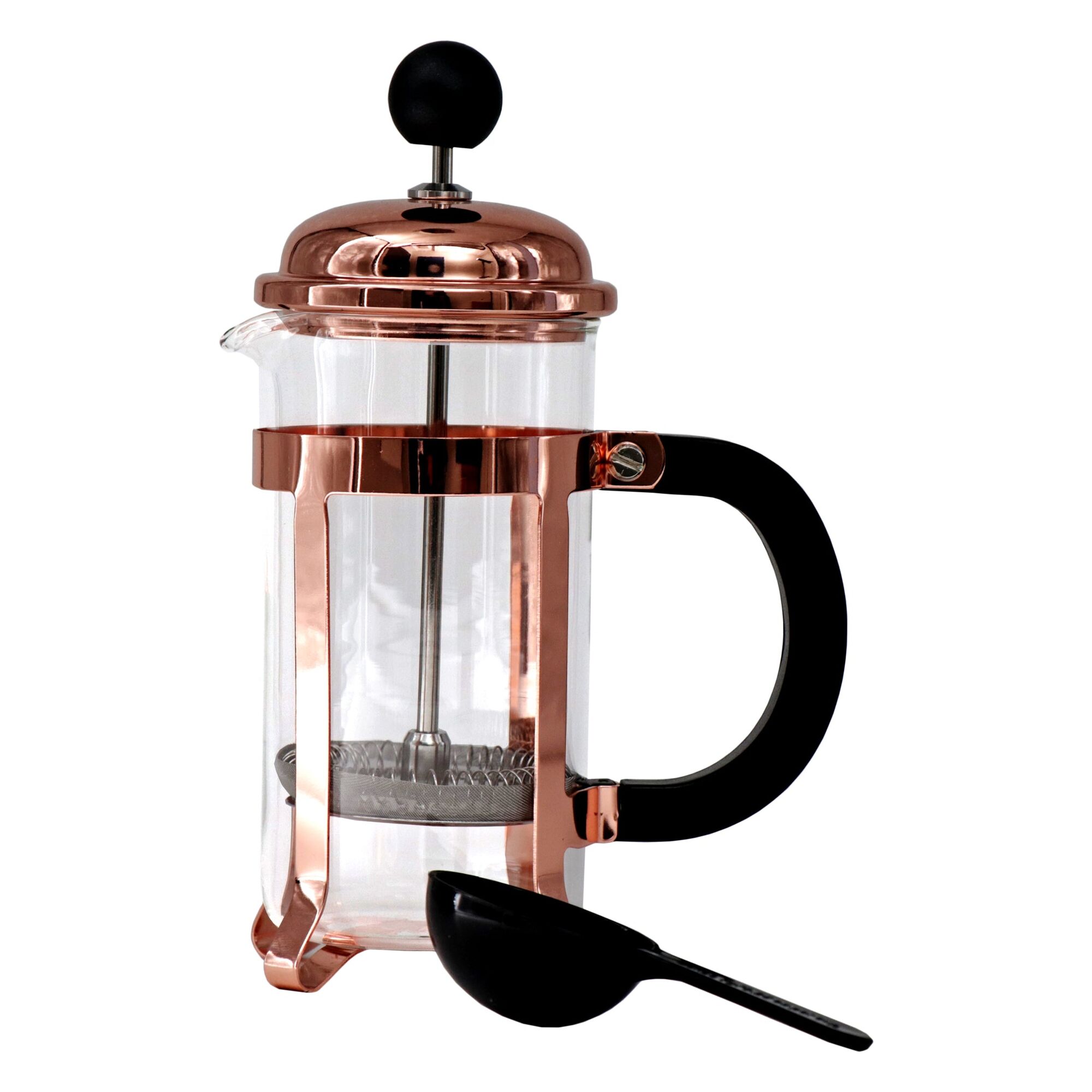 REGENT COFFEE PLUNGER WITH COPPER PLATED FRAME 8 CUP, (1.1LT)