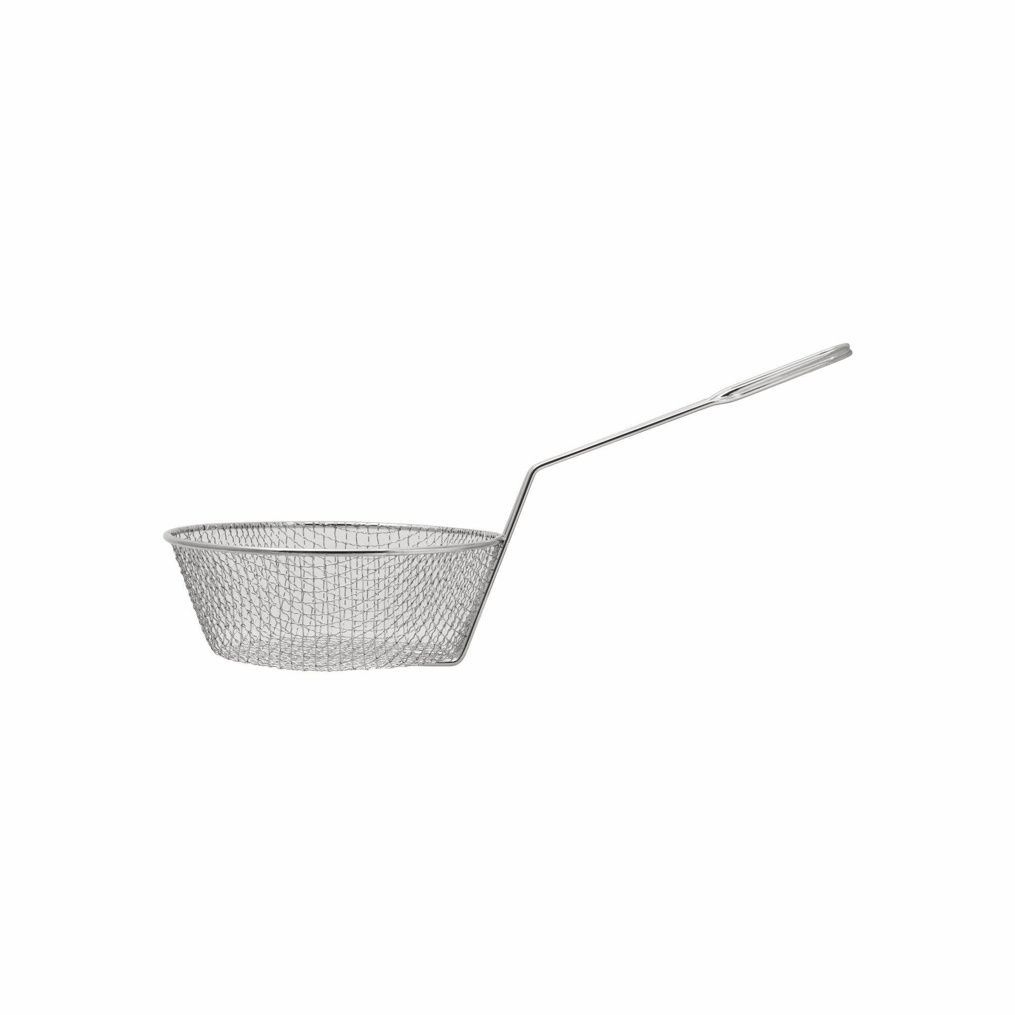REGENT NICKEL PLATED DEEP FRYER WIRE BASKET W/HANDLE (203MM:DX120X435MM)