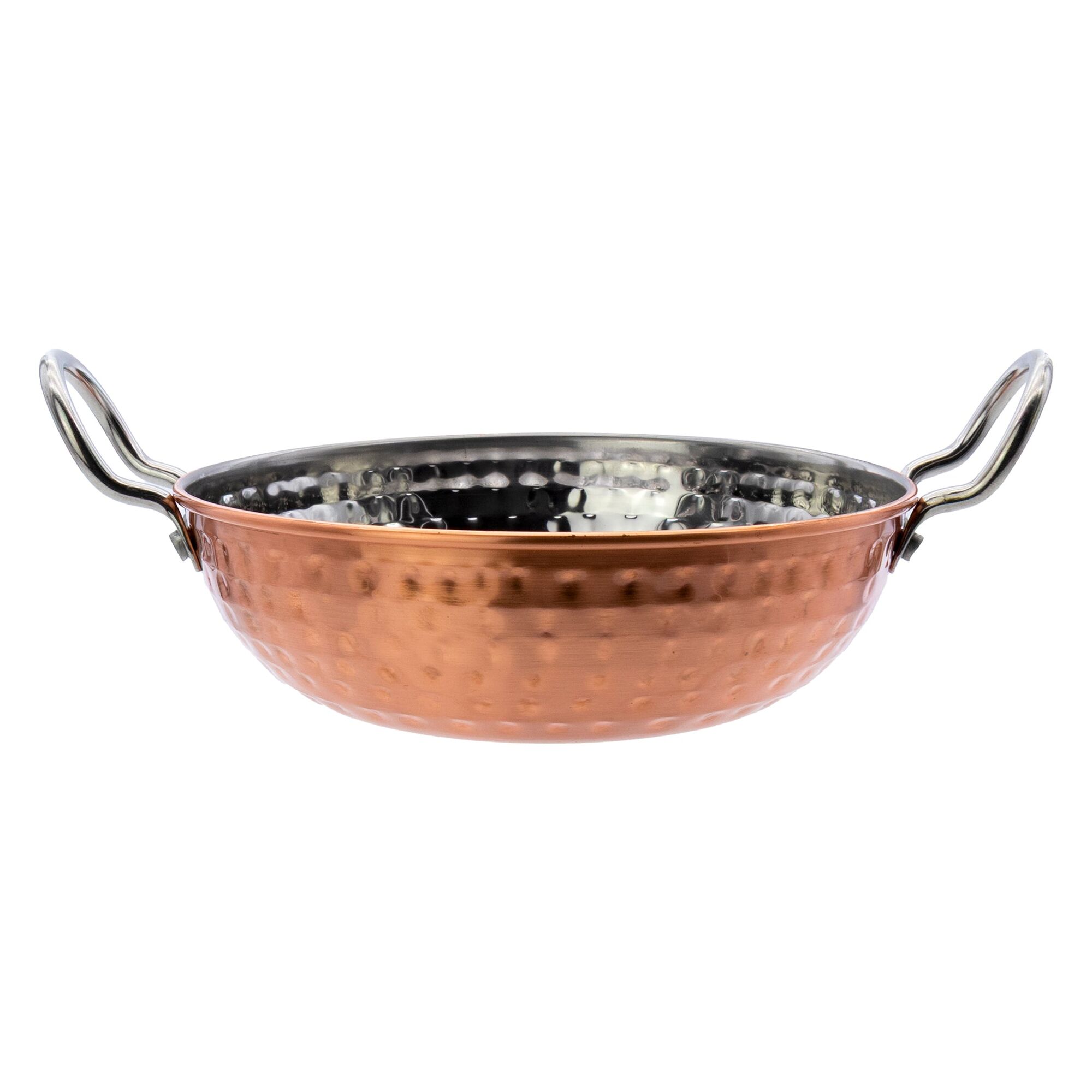REGENT COOKWARE KARAHI PAN HAMMERED ST STEEL COPPER PLATED, 850ML - 165MM DIAX50MM