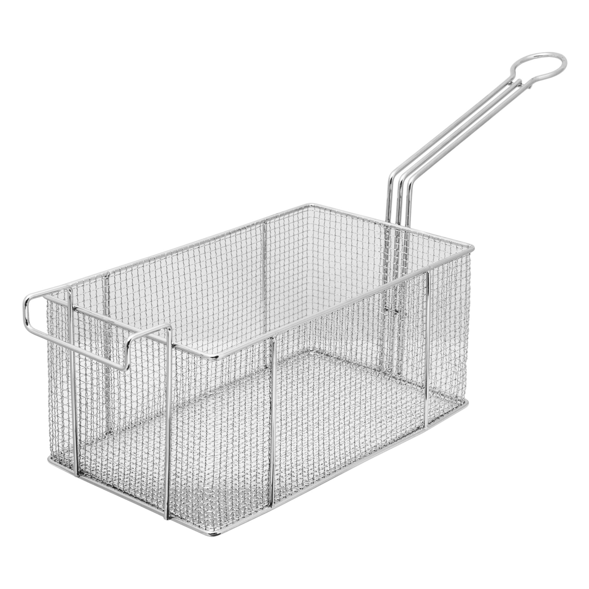 REGENT CHROME CHIP FRYER BASKET WITH FRONT HOOK, 170X280X130MM