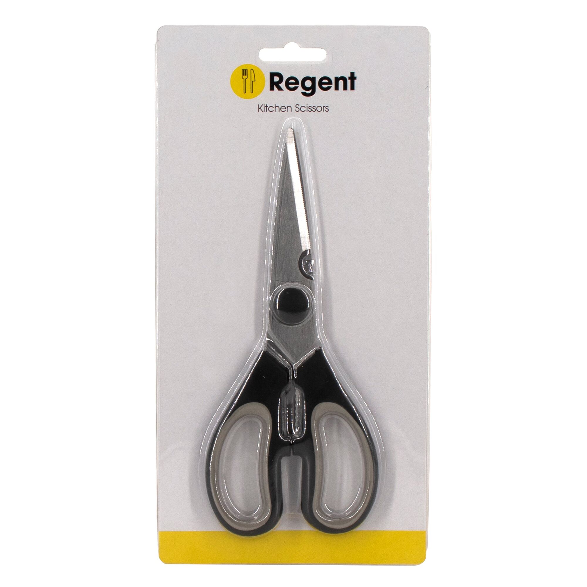 REGENT KITCHEN SCISSOR BLACK AND GREY, 190MM