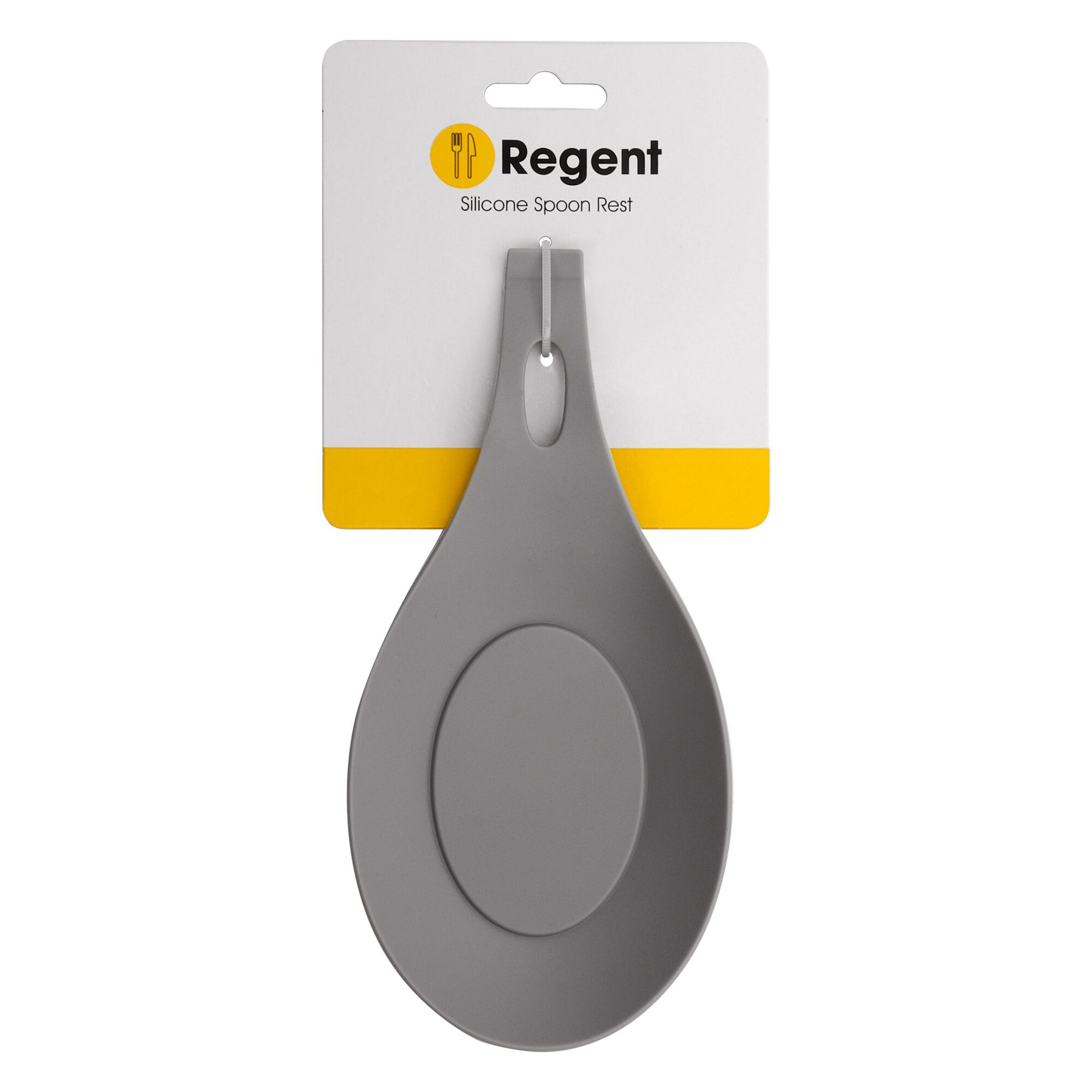 REGENT KITCHEN SILICONE SPOON REST GREY, 200MM