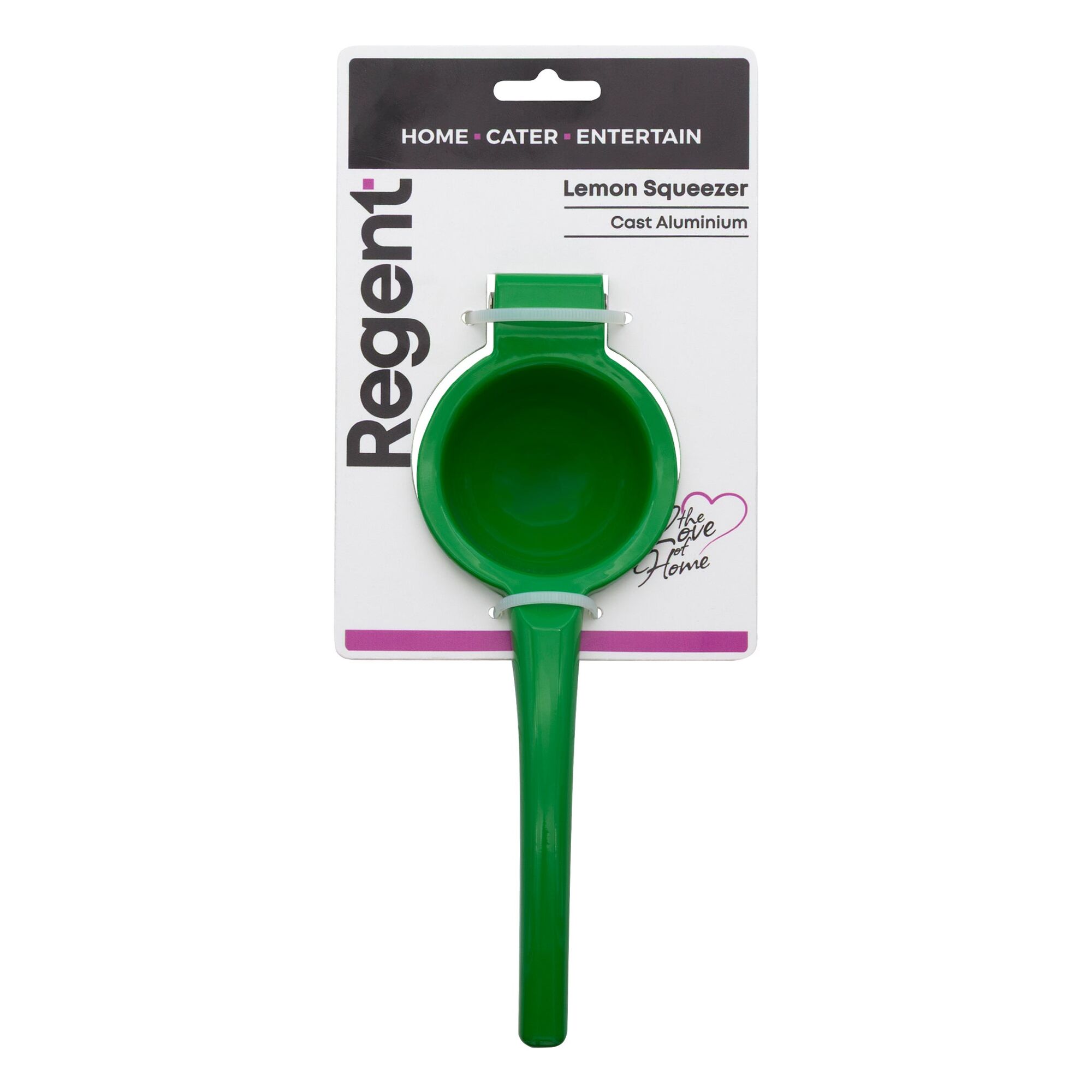 REGENT KITCHEN LEMON SQUEEZER CAST ALUMINIUM GREEN, 223MM