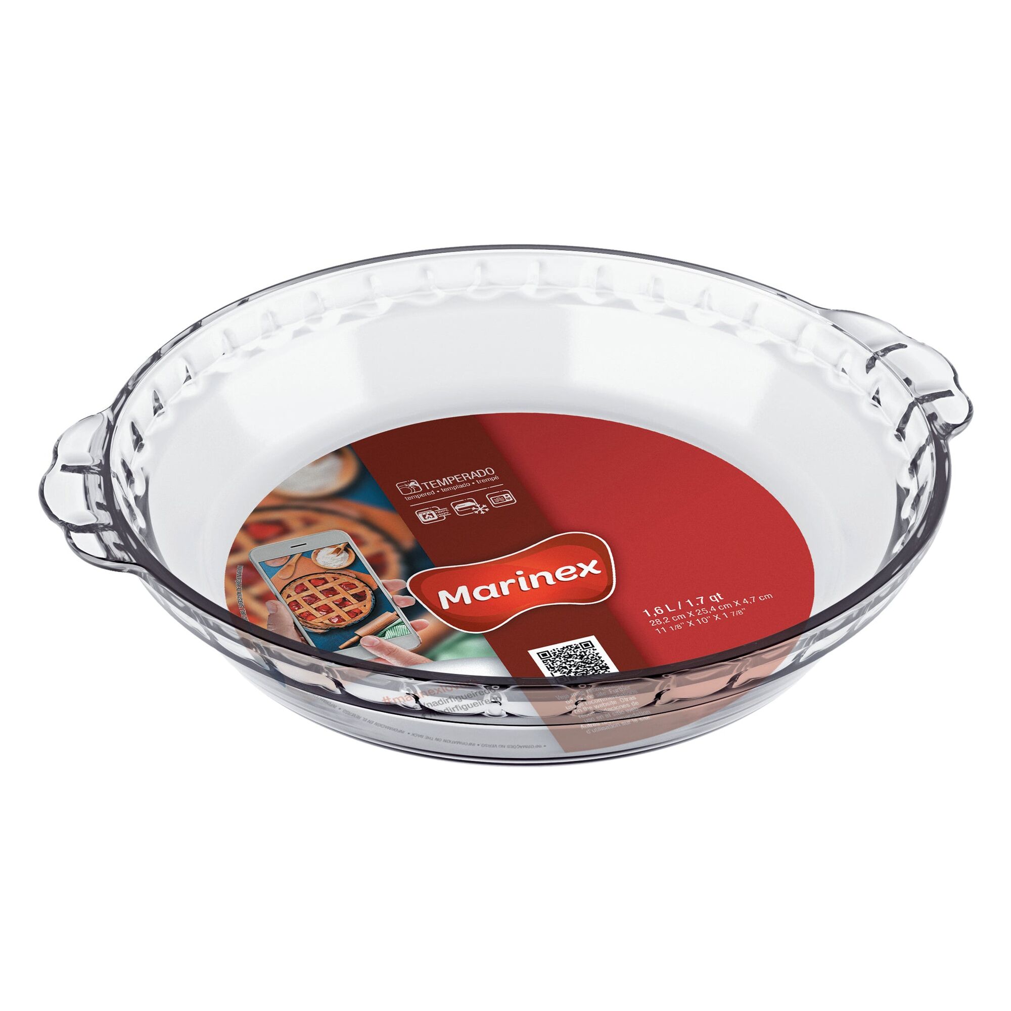 MARINEX FLUTED PIE PLATE, 1.6L