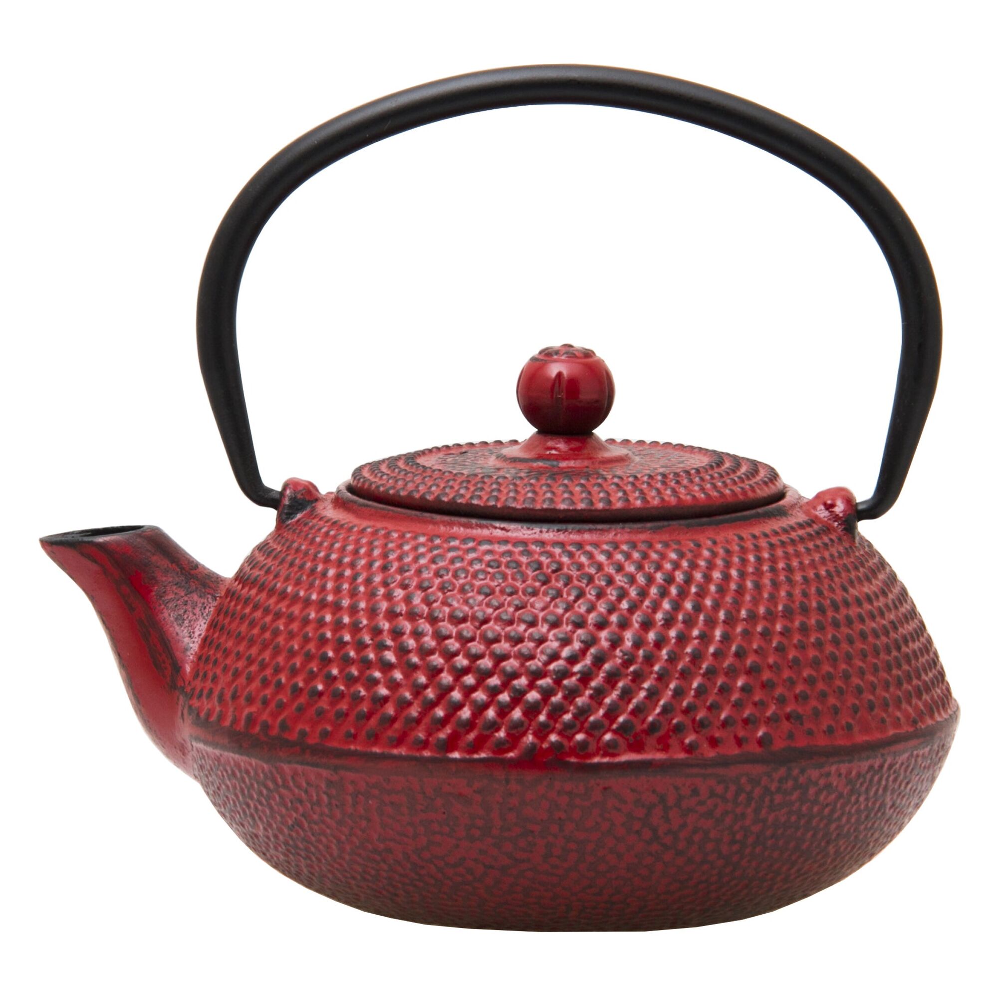 REGENT CAST IRON CHINESE TEAPOT RED, 600ML