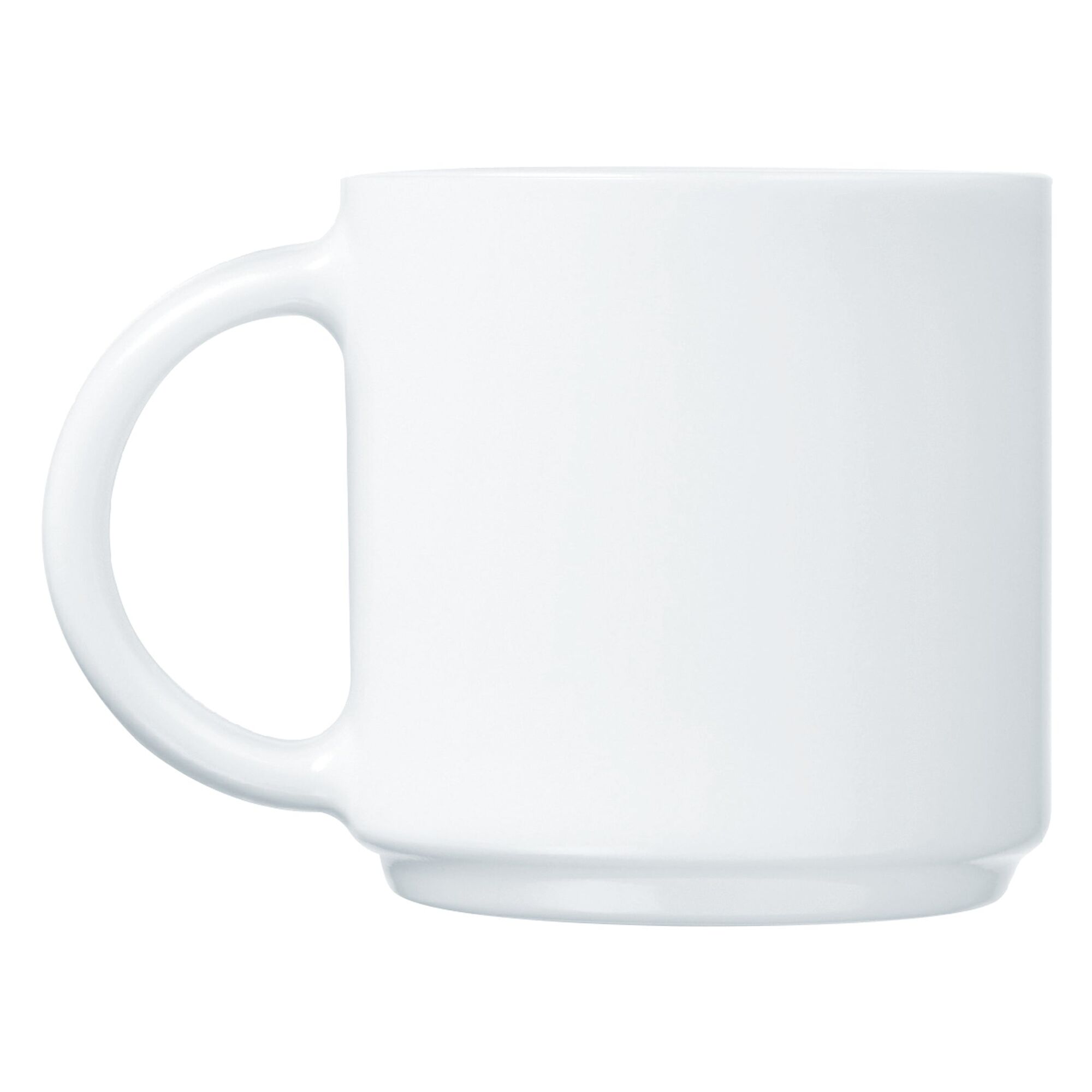 LUMINARC WHITE OPAL STACKING COFFEE MUG, 340ML