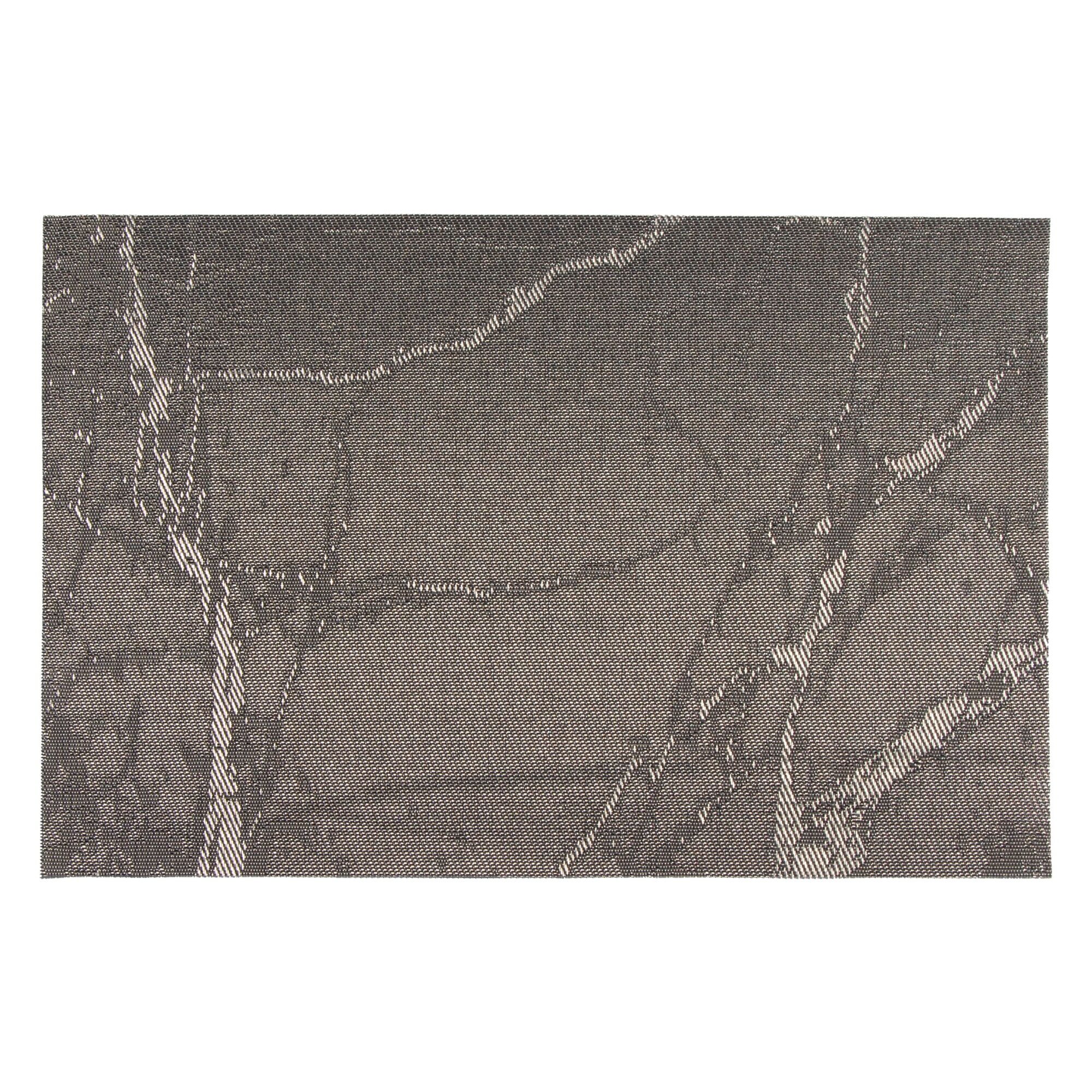 REGENT PLACE MATS WOVEN PVC GREY MARBLE, 300X450MM