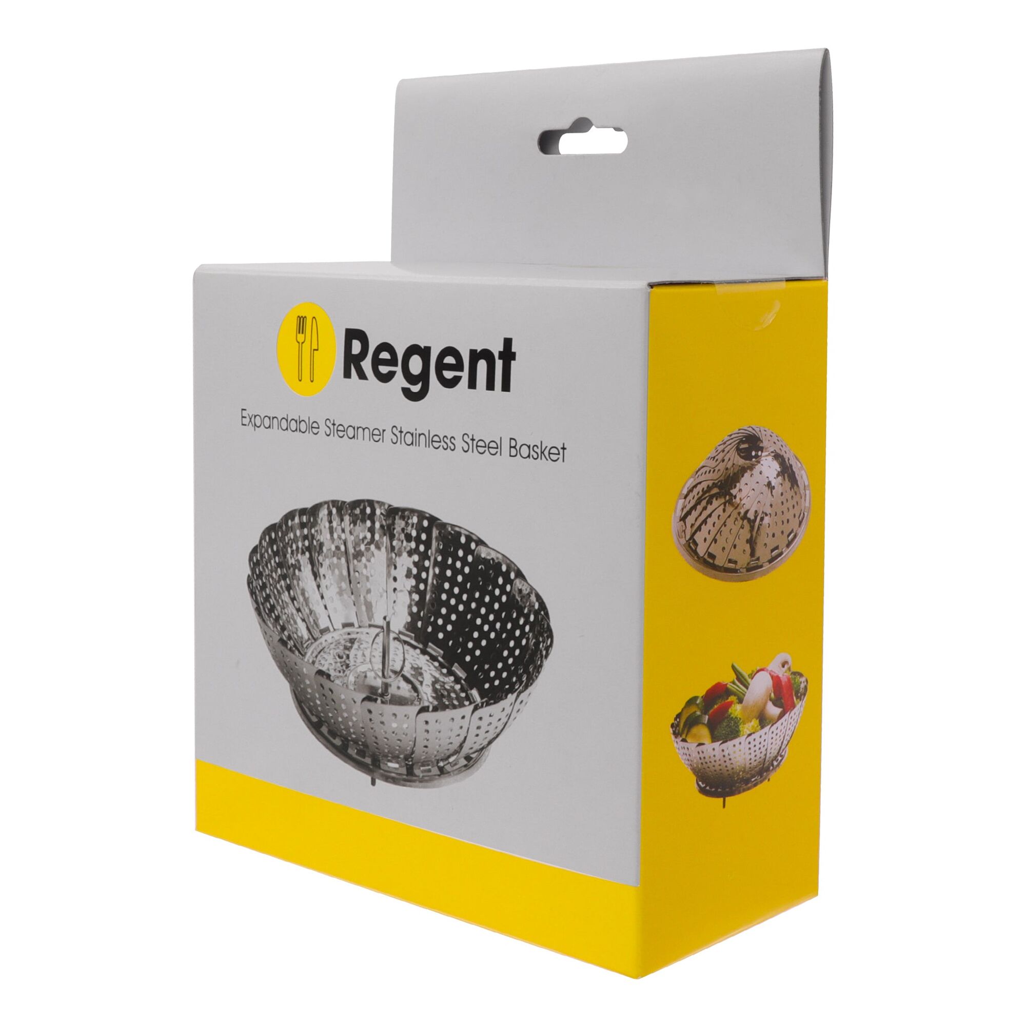 REGENT KITCHEN EXPANDABLE STEAMER BASKET STAINLESS STEEL, 235/138MM DIAX70MM