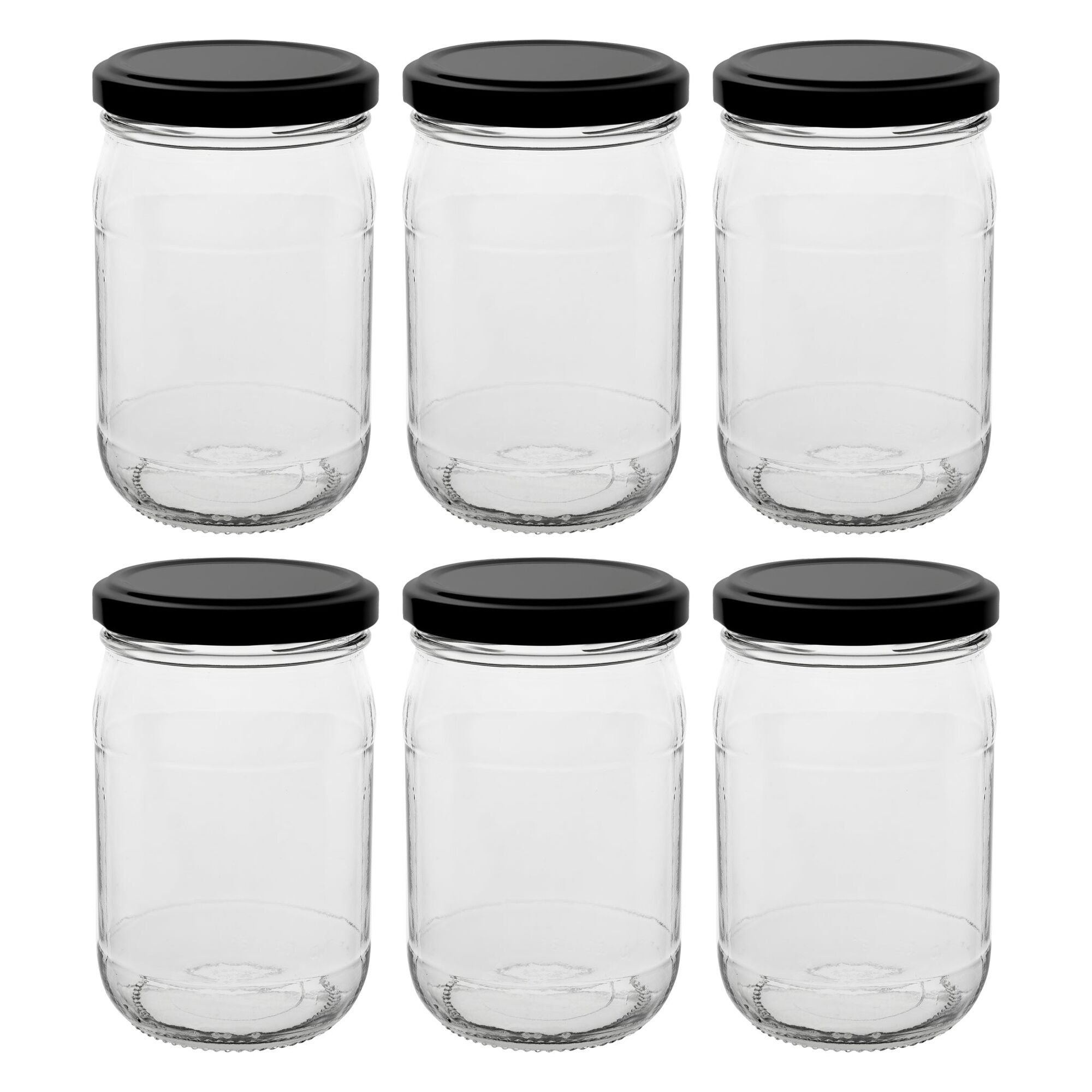 CONSOL FARRAGO JAR WITH BLACK LID 6PK, 250ML