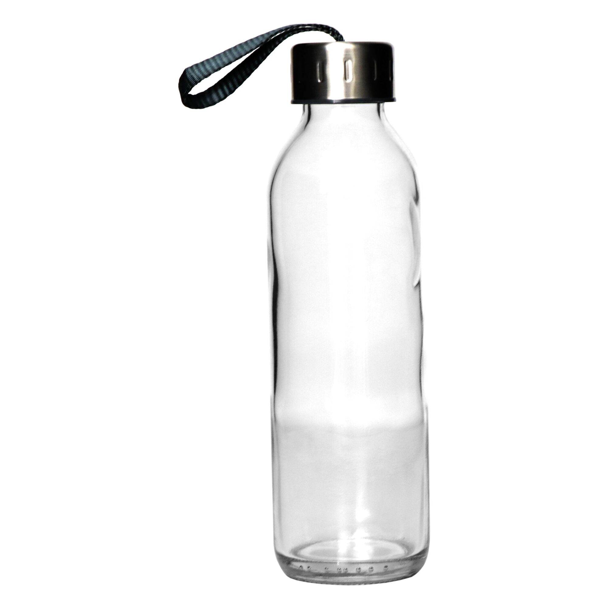 CONSOL SLIMLINE BOTTLE WITH STRAP LID GREY, 500ML