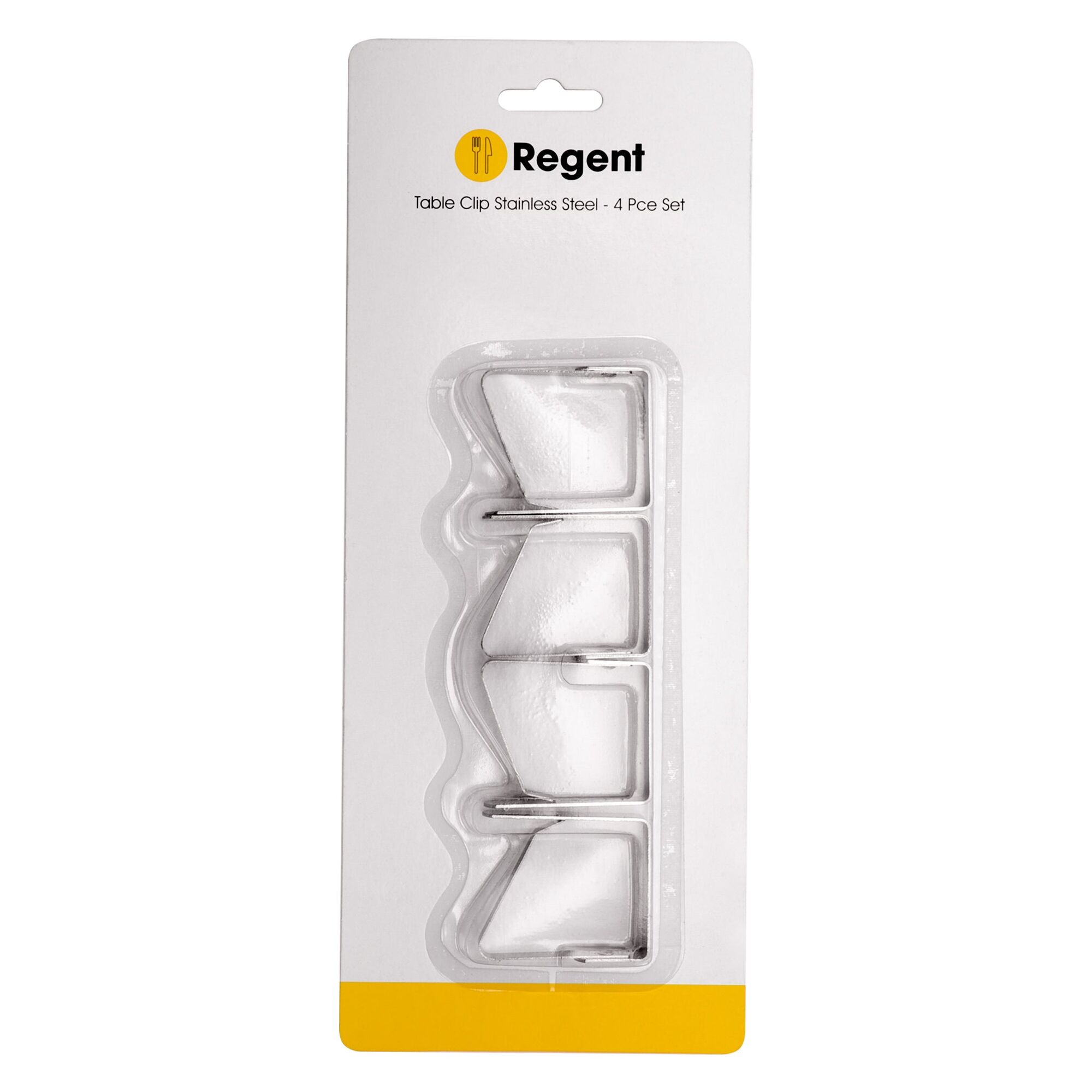 REGENT KITCHEN TABLE CLOTH CLIPS STAINLESS STEEL 4PK