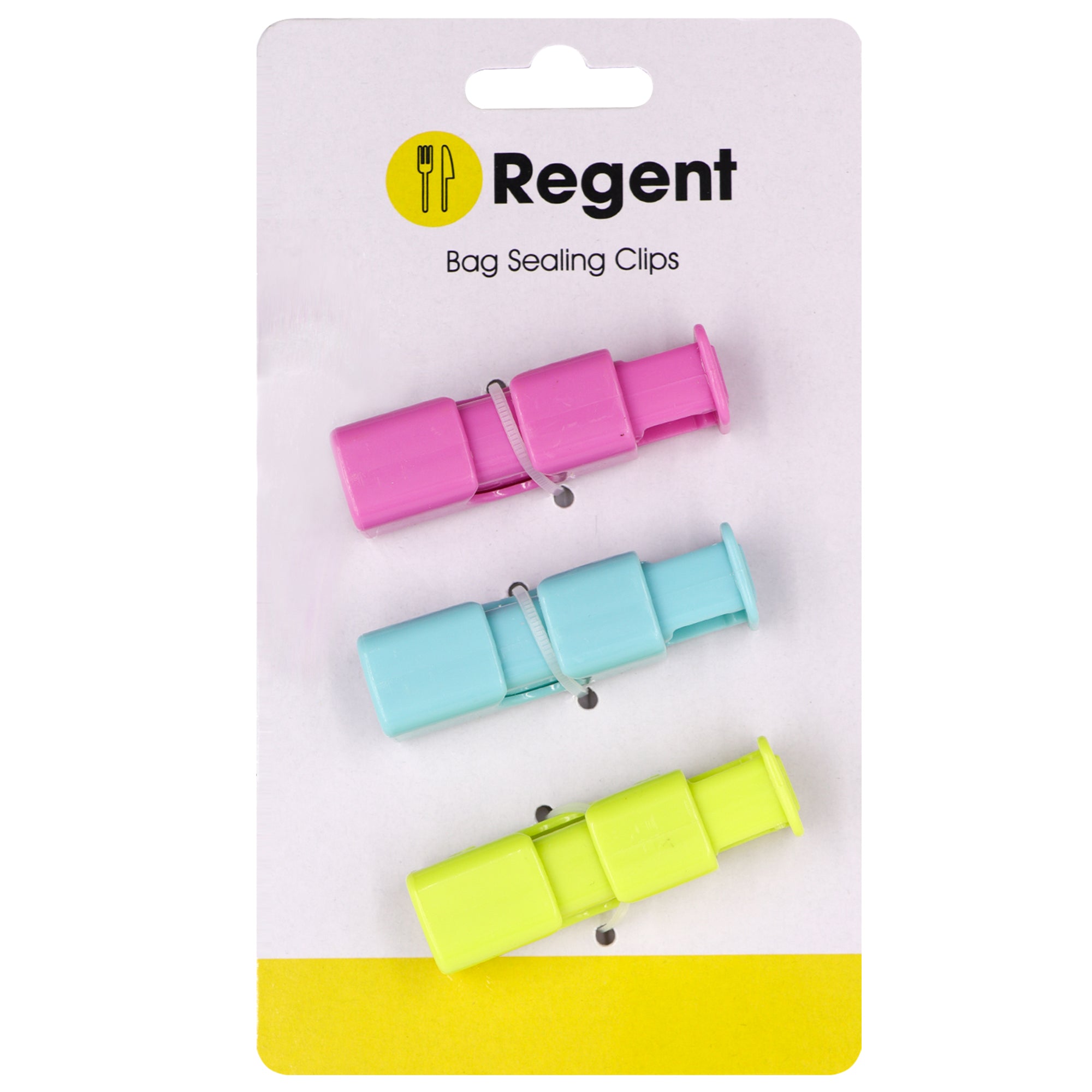 REGENT KITCHEN BAG SEALING CLIPS PLASTIC 3PK SET