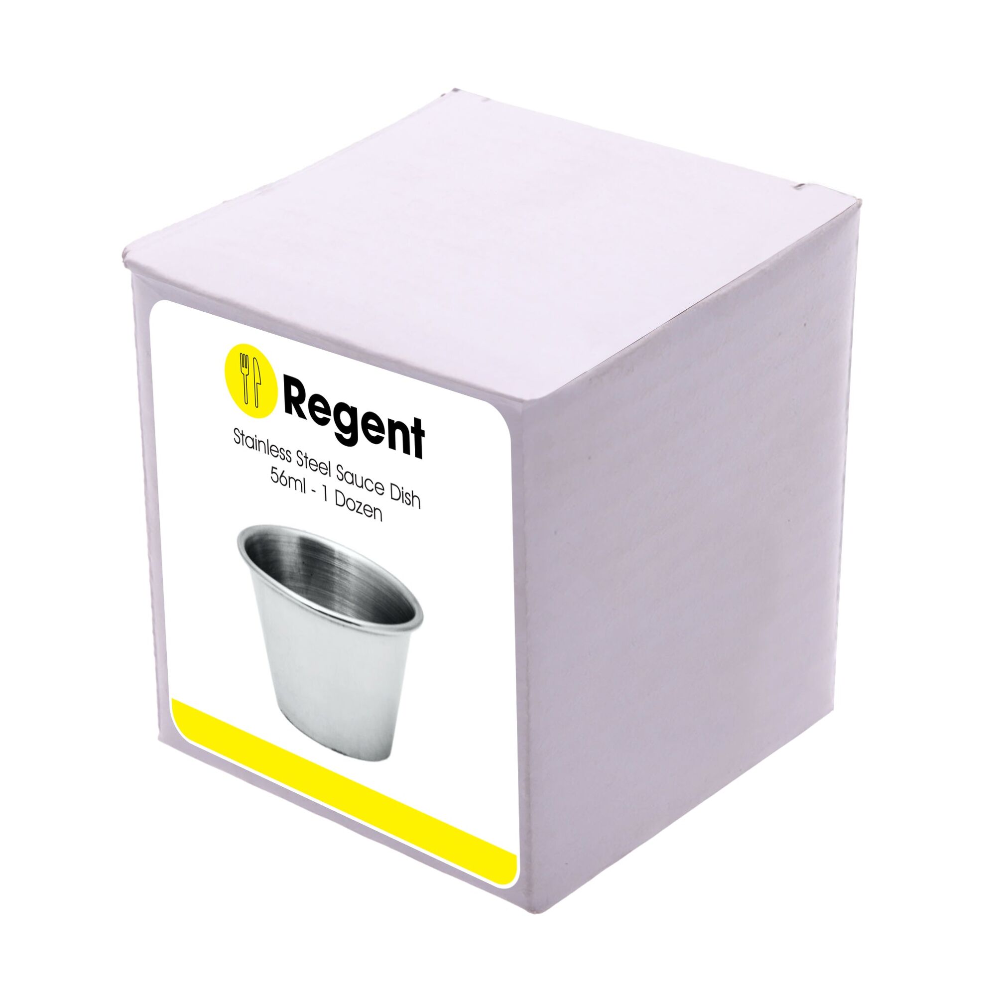 REGENT SAUCE CUP STAINLESS STEEL 56ML 12PK, 38X55MM DIA