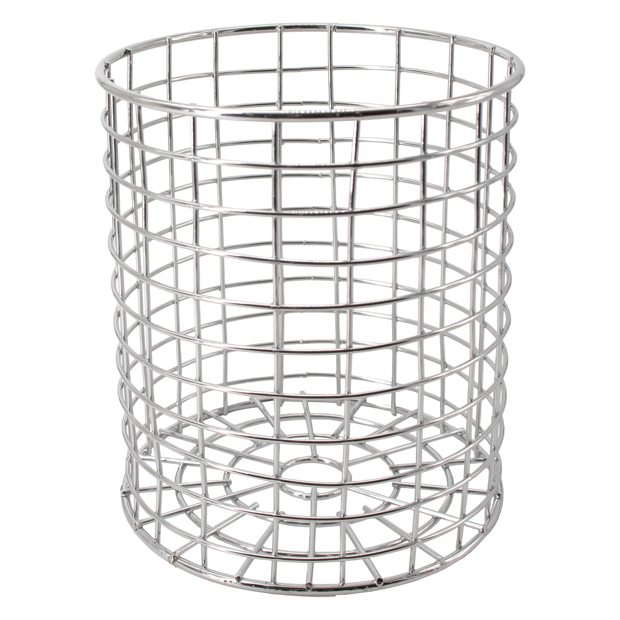REGENT CHROME ROUND WIRE UTENSIL HOLDER, 150MM DIA