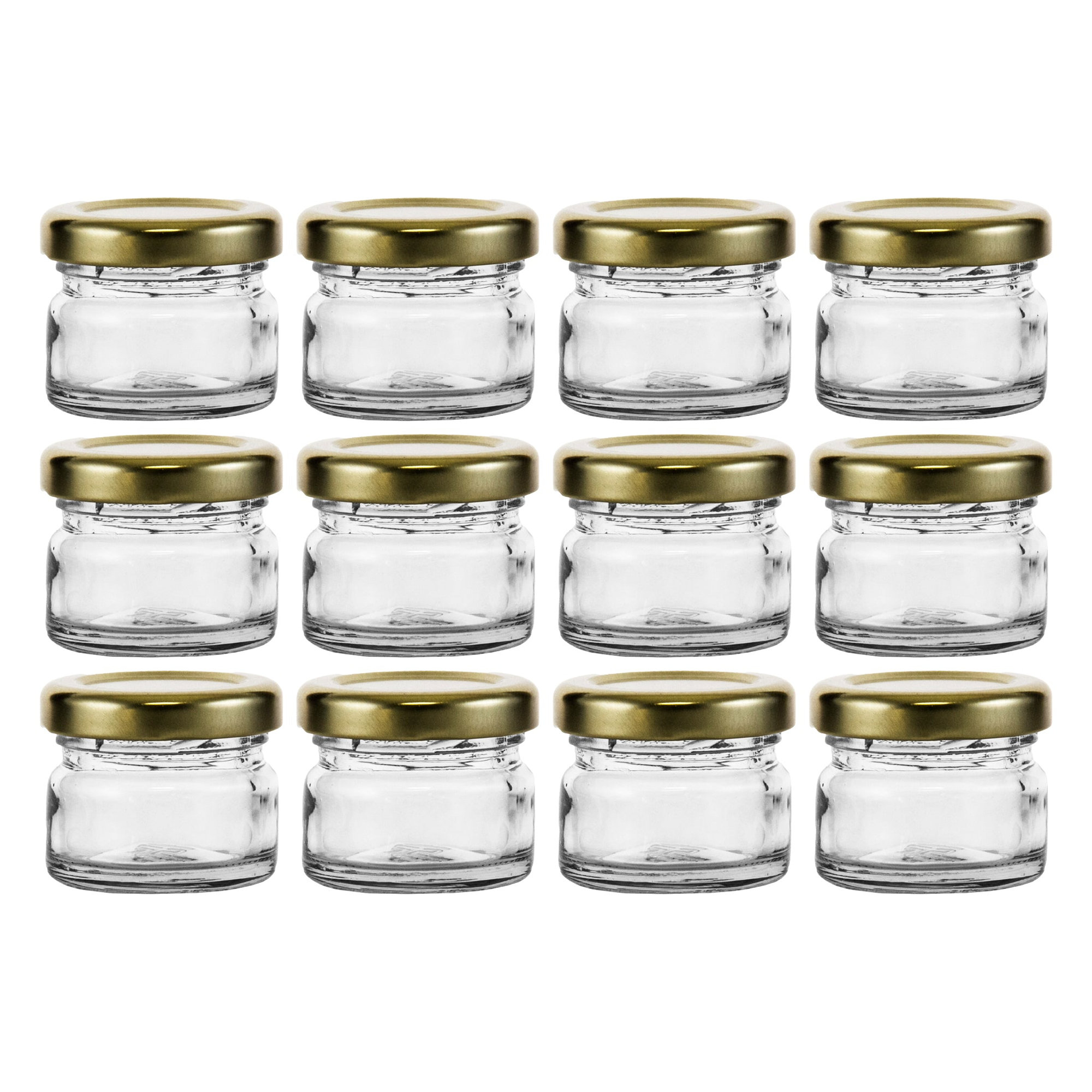 CONSOL MINI JAR WITH GOLD LID 12PK, 28ML
