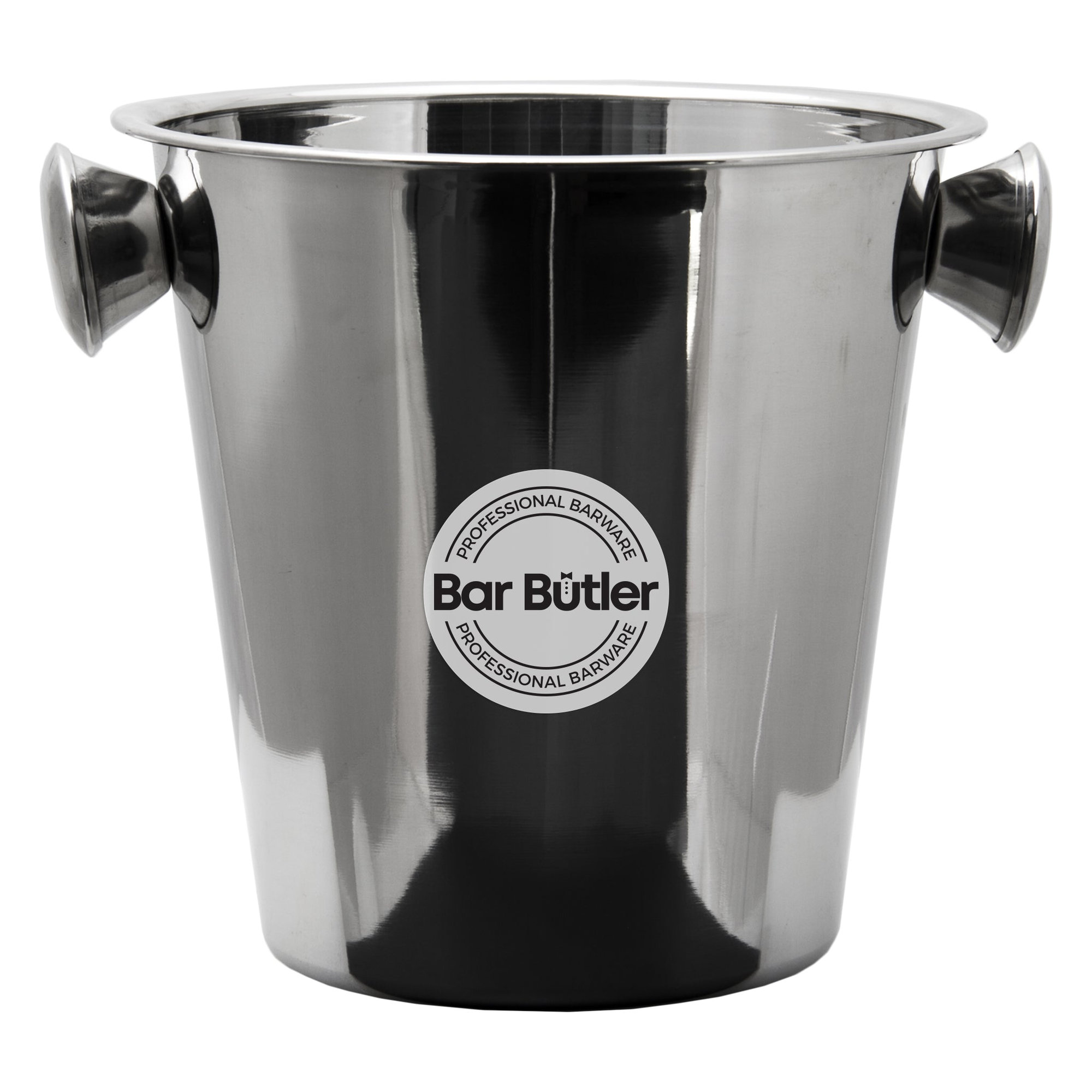 BAR BUTLER ICE BUCKET WITH KNOB HANDLES ST STEEL, 4L
