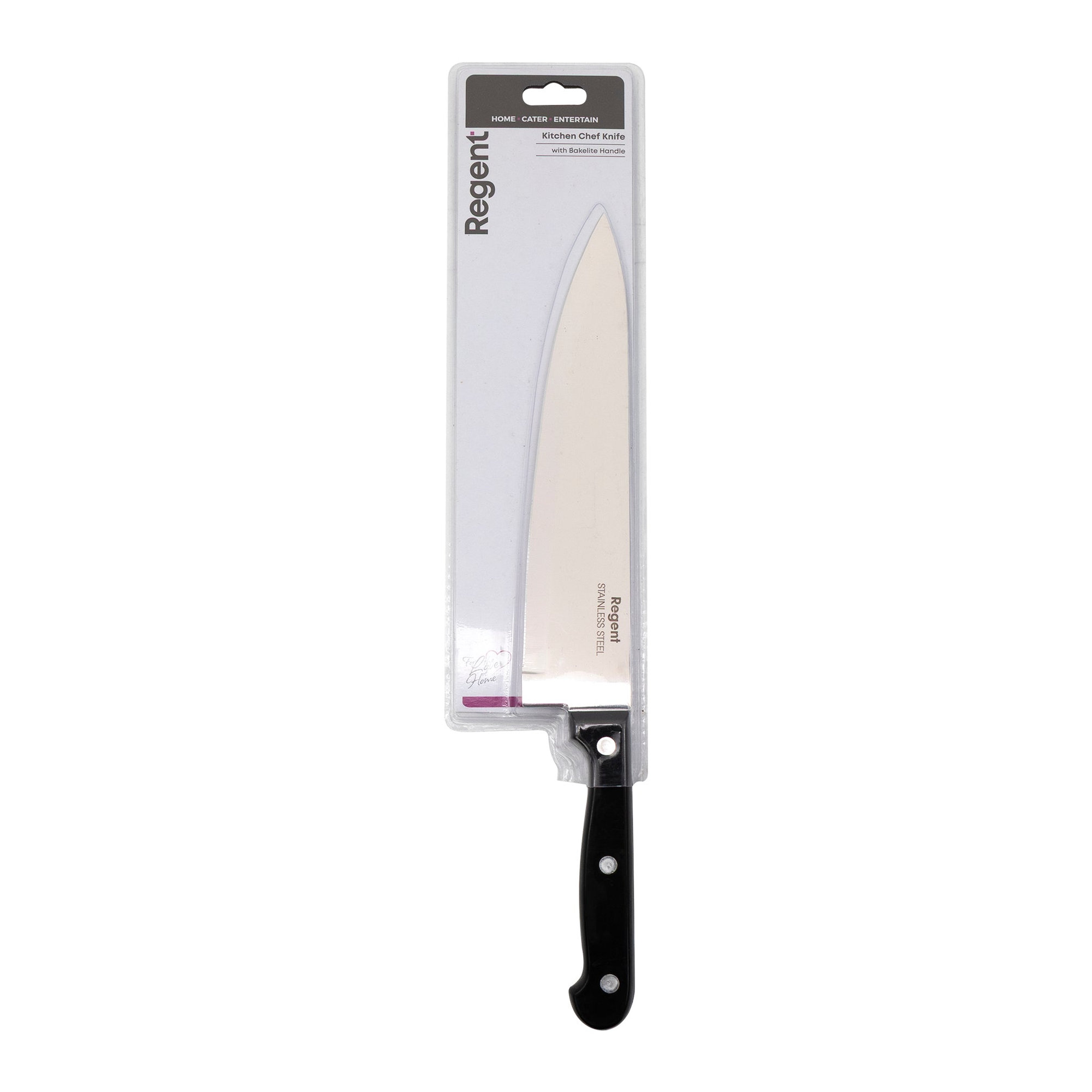 REGENT KITCHEN CHEF KNIFE WITH BAKELITE HANDLE WITH 3 RIVETS, 320MM
